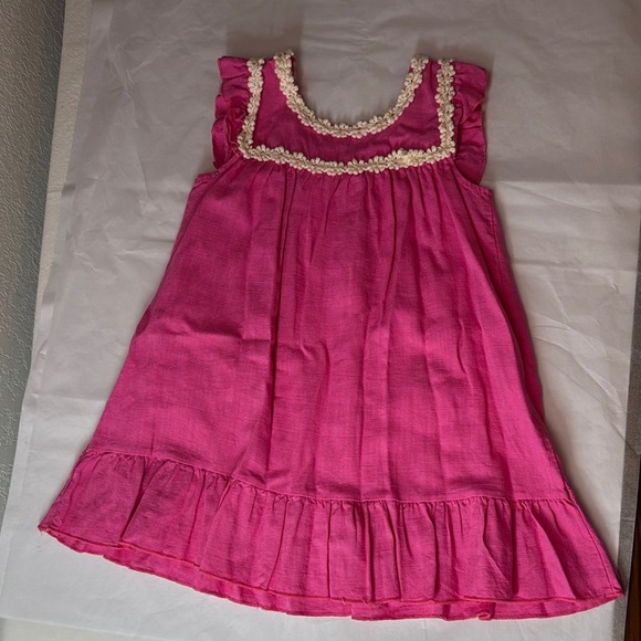 Pink Embroidered Ruffle Dress - Picture 2 of 3